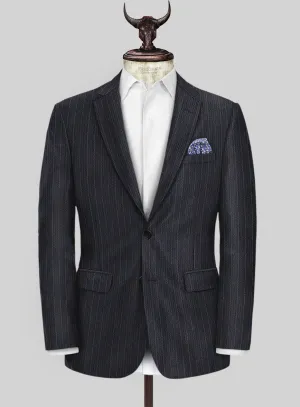 Scabal Londoner Cutina Stripe Blue Wool Jacket