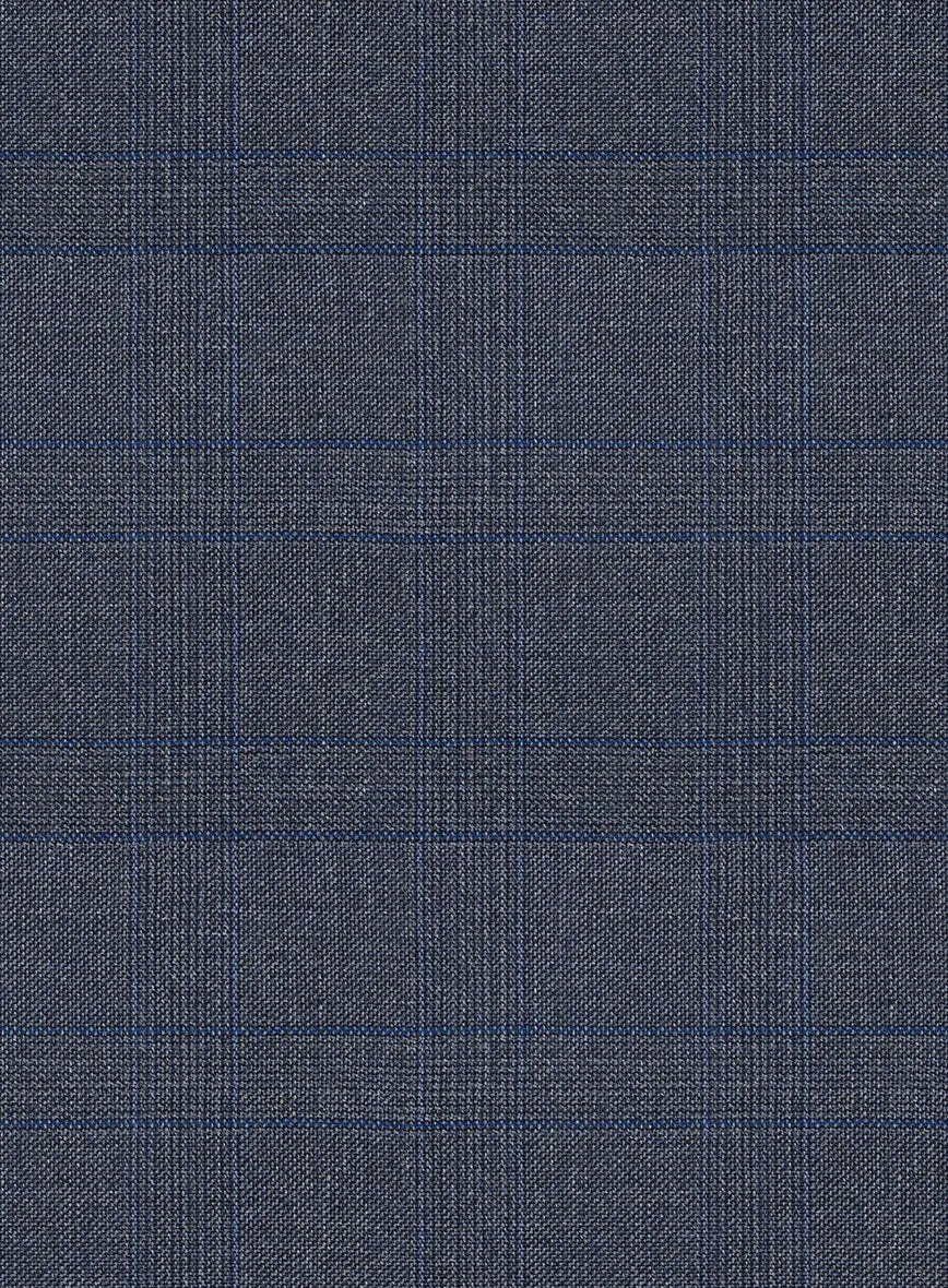 Scabal Londoner Olfoda Checks Blue Wool Jacket