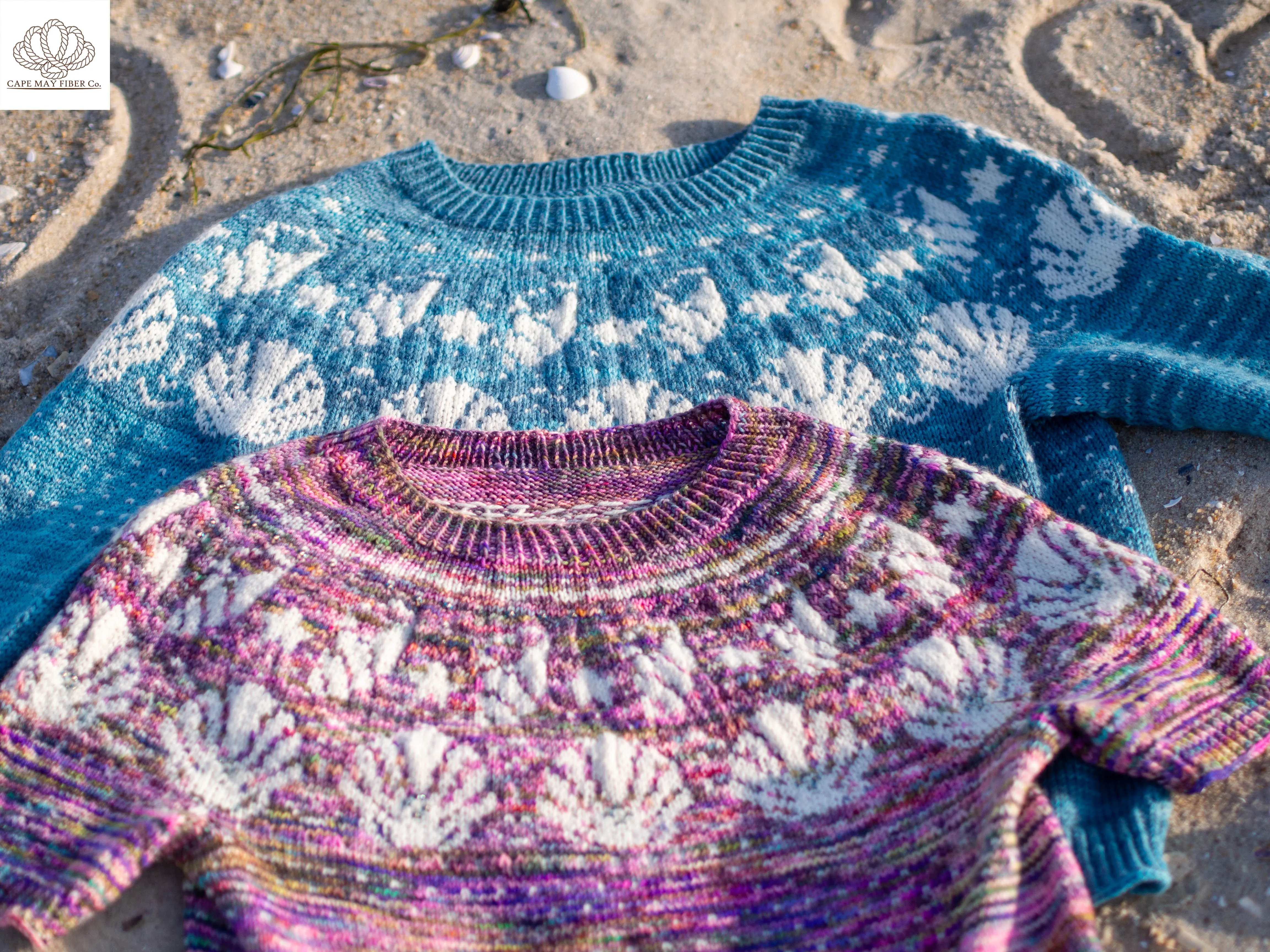 Seashell Pullover Fingering Weight Knitting Pattern