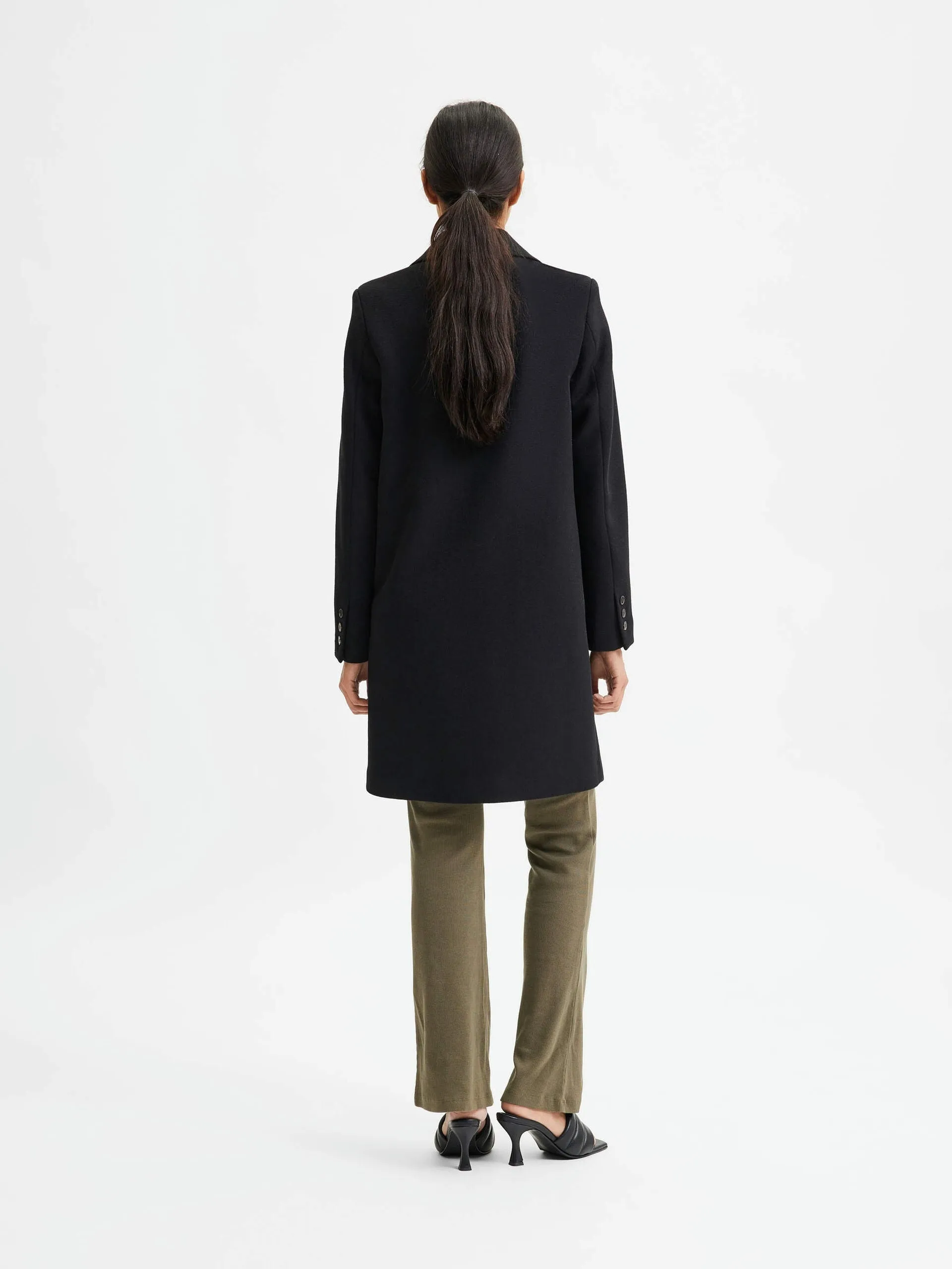 Selected Femme Sasja Wool Coat Black