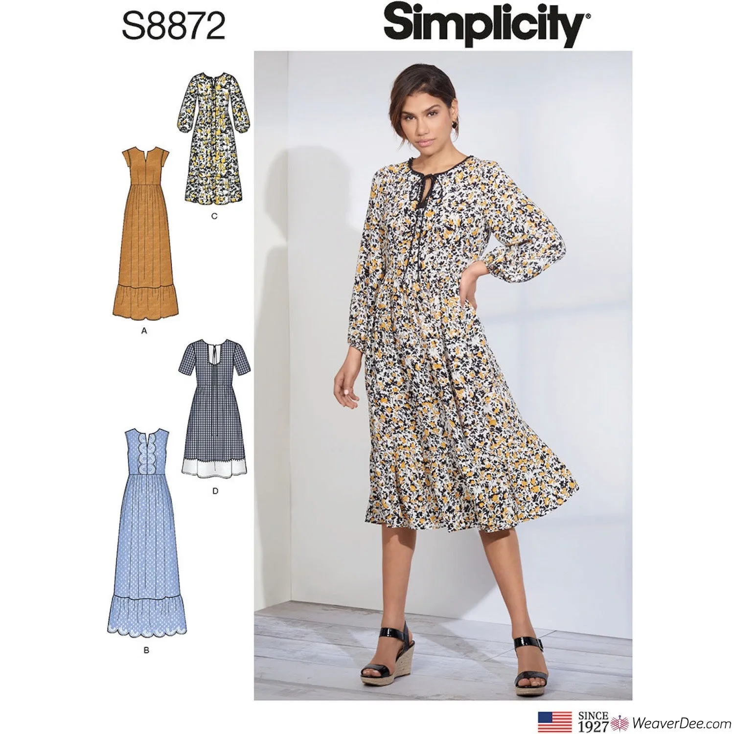 Simplicity Pattern S8872 Misses' Pullover Dress