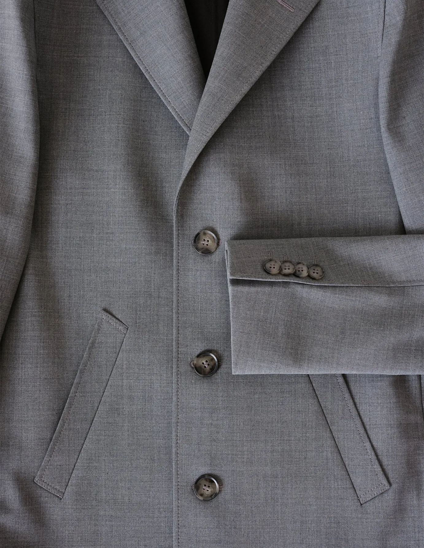 Tech Wool Coat Grey Melange