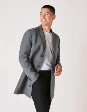 Tech Wool Coat Grey Melange