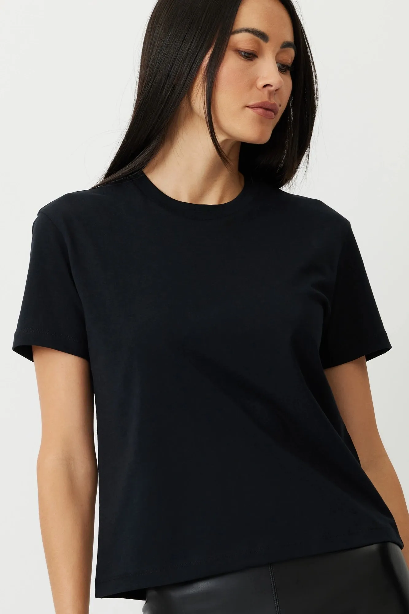 The Aiton - Black Organic Cotton Box Tee Timeless Minimalist Style