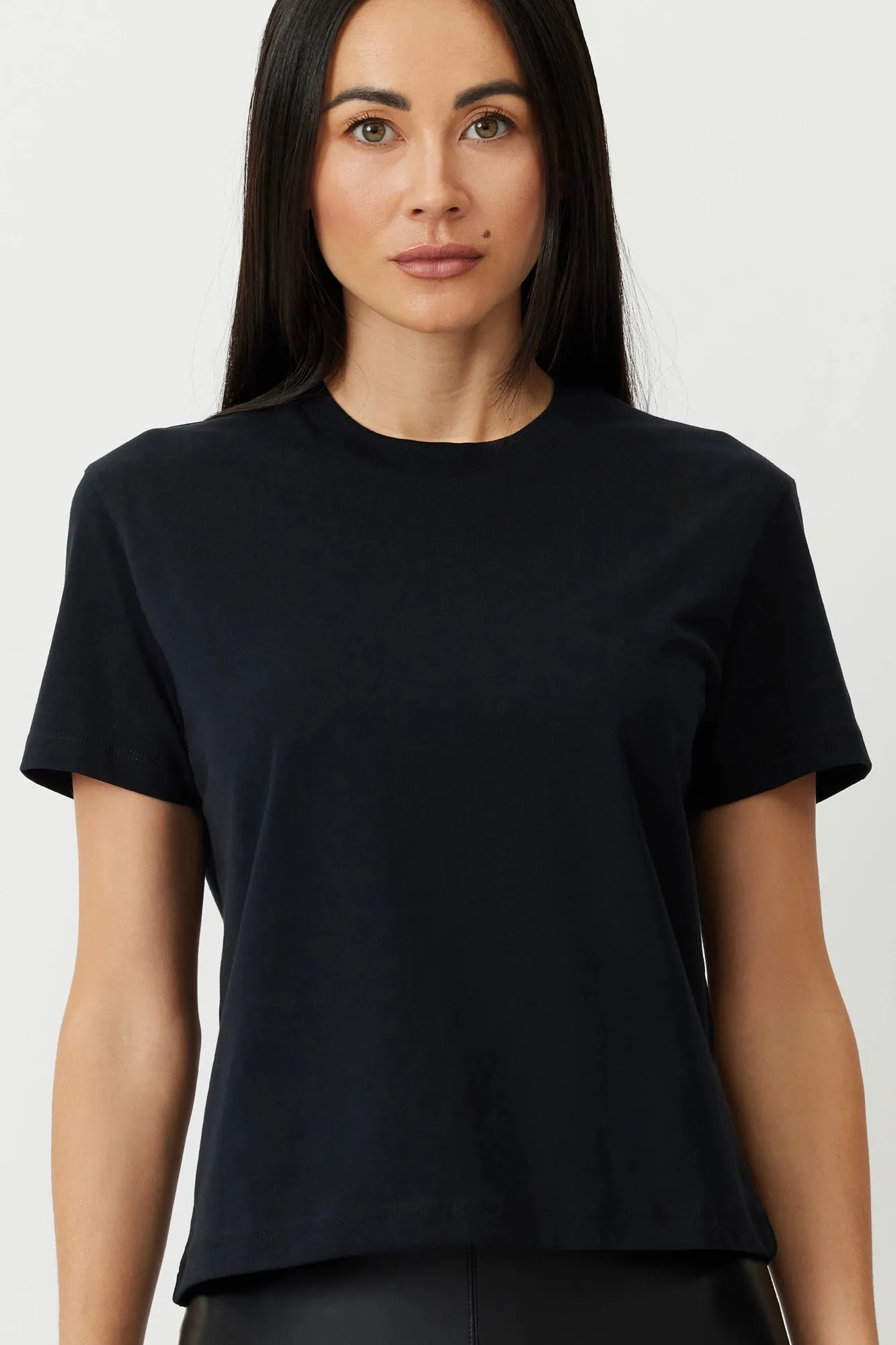 The Aiton - Black Organic Cotton Box Tee Timeless Minimalist Style