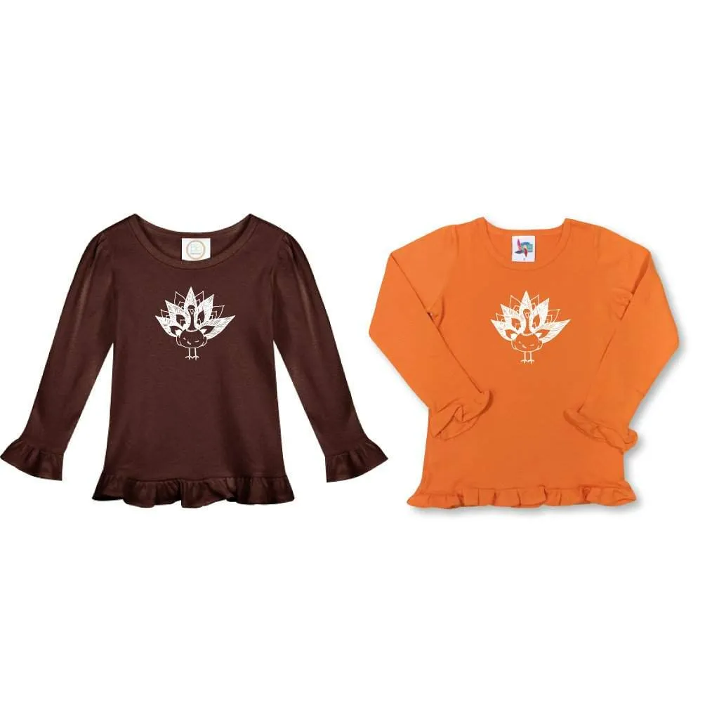 Turkey Long Sleeve Ruffle Tee