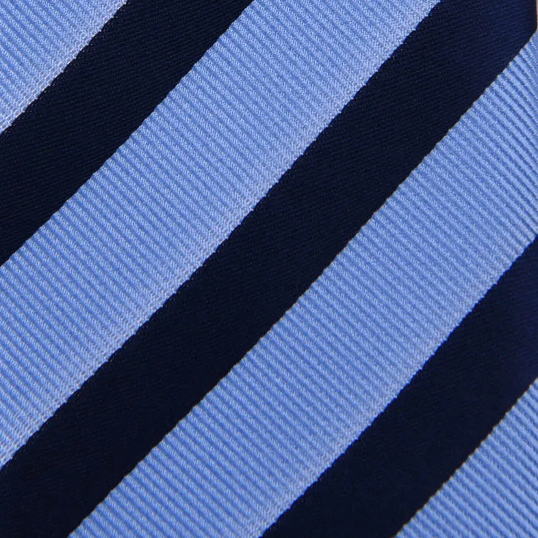 Wall Street Blue Striped Formal Business Dressy Fashion Standard 3 Inch Tie