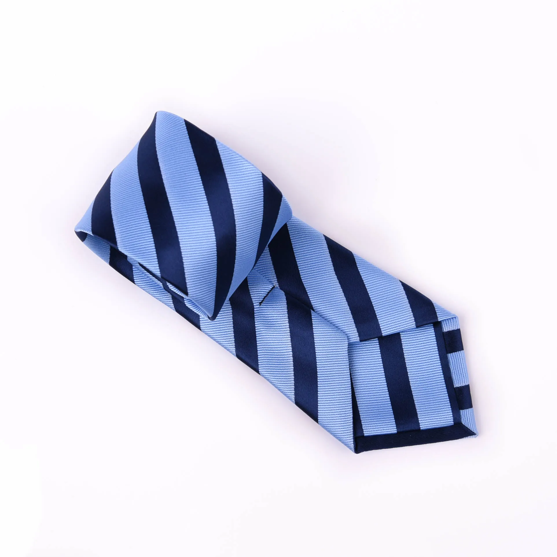 Wall Street Blue Striped Formal Business Dressy Fashion Standard 3 Inch Tie