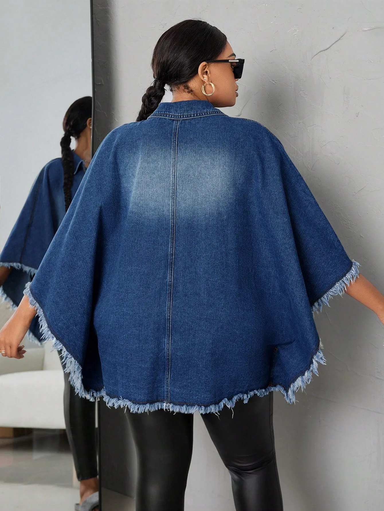 Wanted Dead or Alive Loose Denim Jacket for Curvy Gals