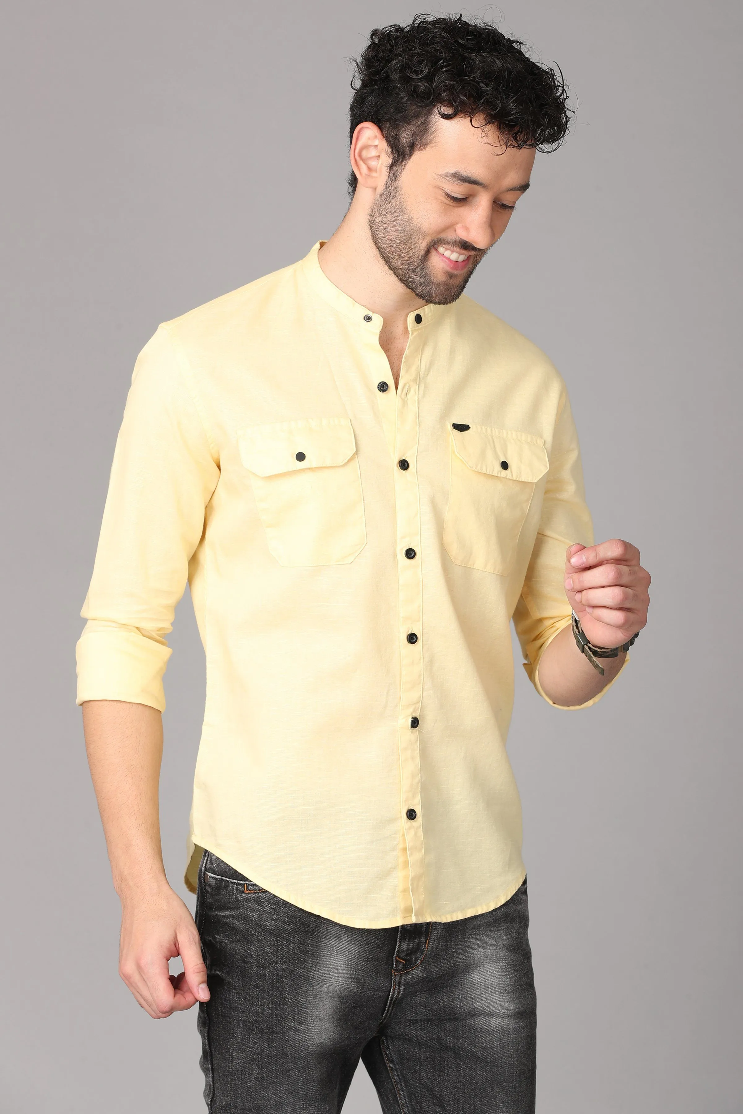 Yellow Linen Shirt