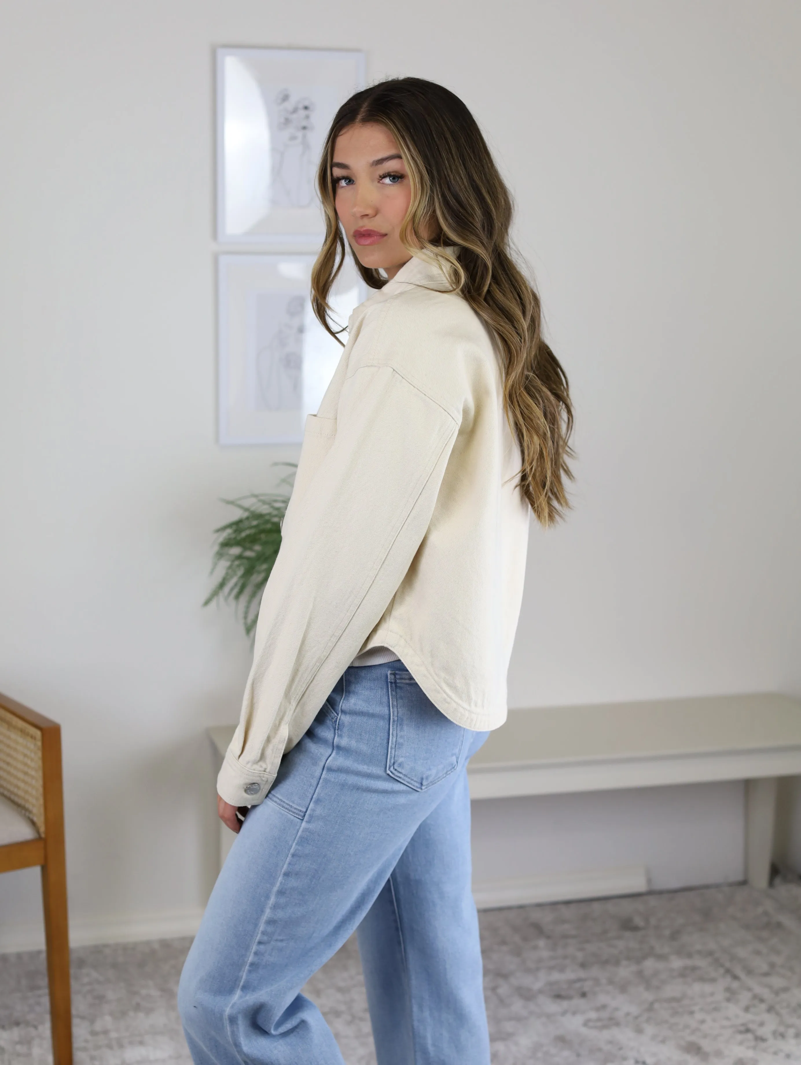 Z Supply - Zara Cropped Denim Jacket - Sand