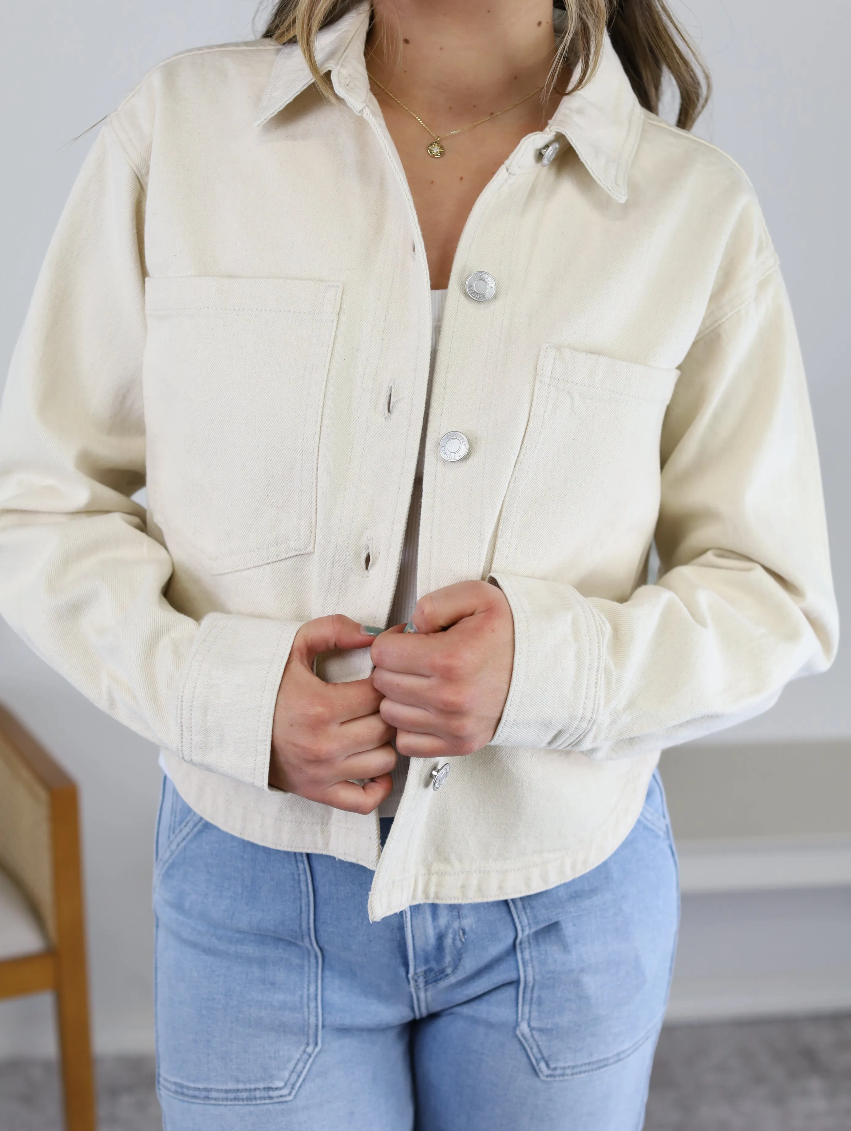 Z Supply - Zara Cropped Denim Jacket - Sand